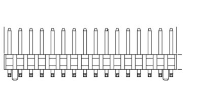 Pin Header SM C02 1808 30 BD W/LOC PEG